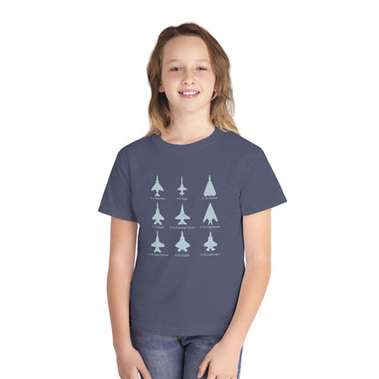 United States Fighter Jets Youth Graphic T-Shirt