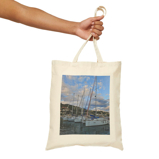 Villefranche-sur-Mer Tote Bag – Cotton Canvas France Travel Souvenir