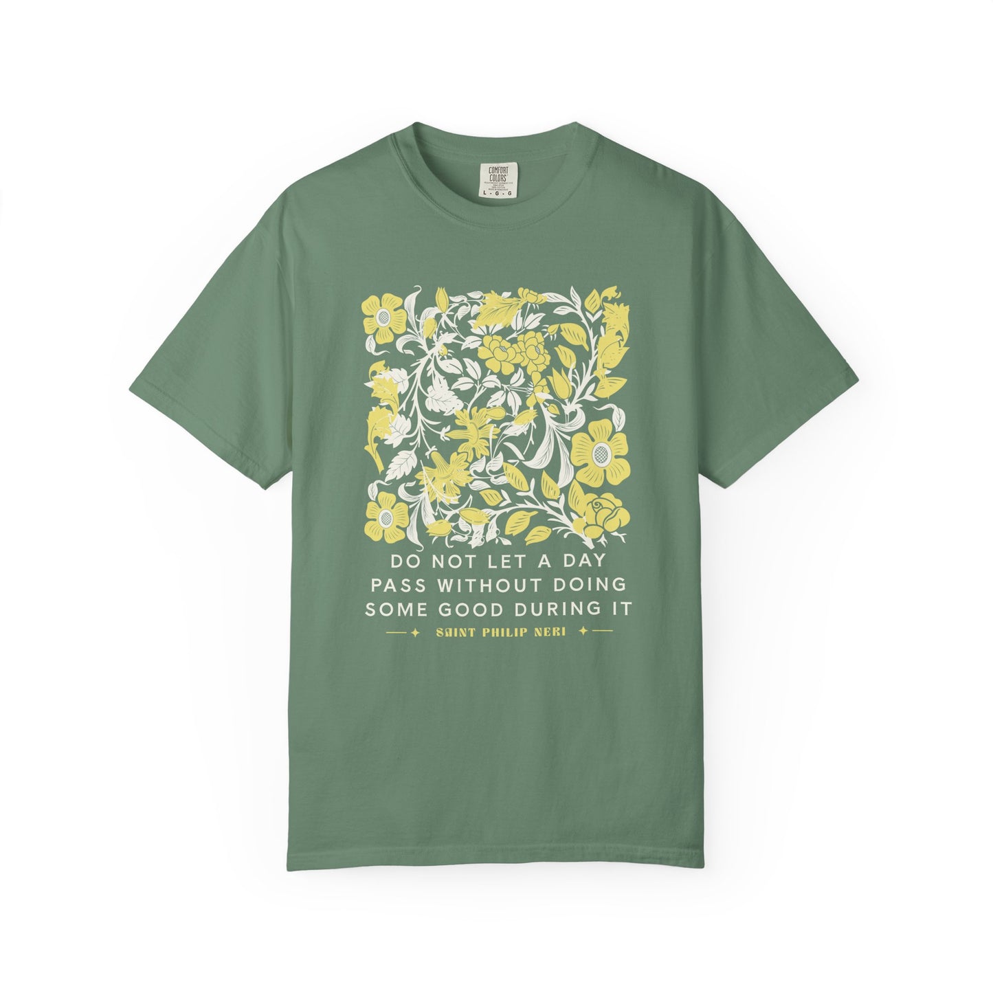 Saint Philip Neri Floral Graphic T-Shirt