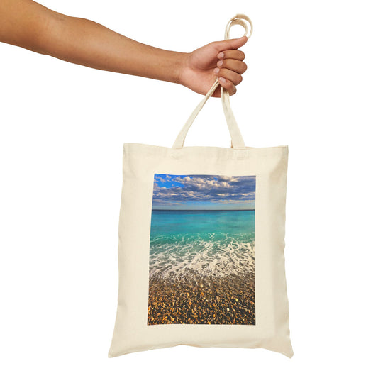 Nice France Shoreline Tote | Eco Cotton Travel Bag