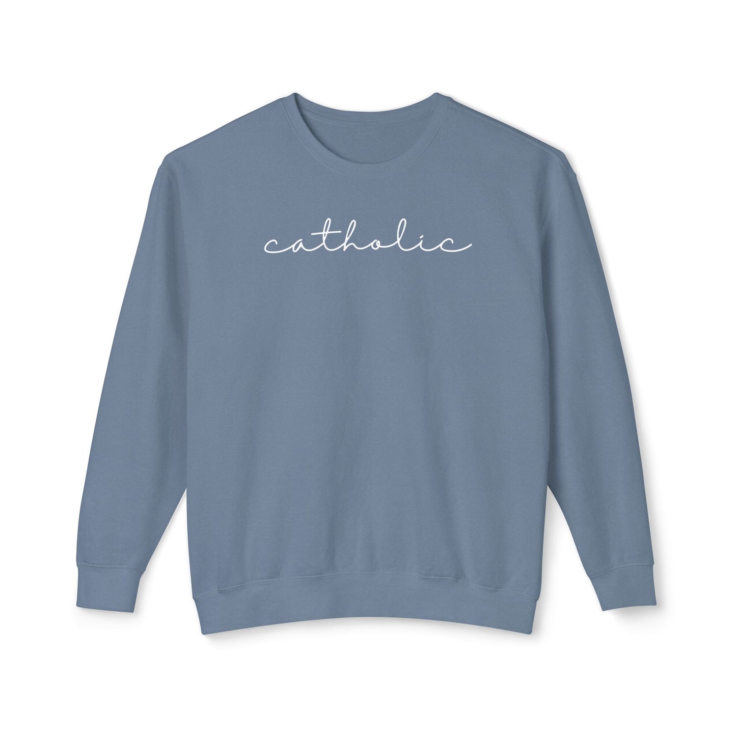 Catholic Script Lightweight Sweatshirt