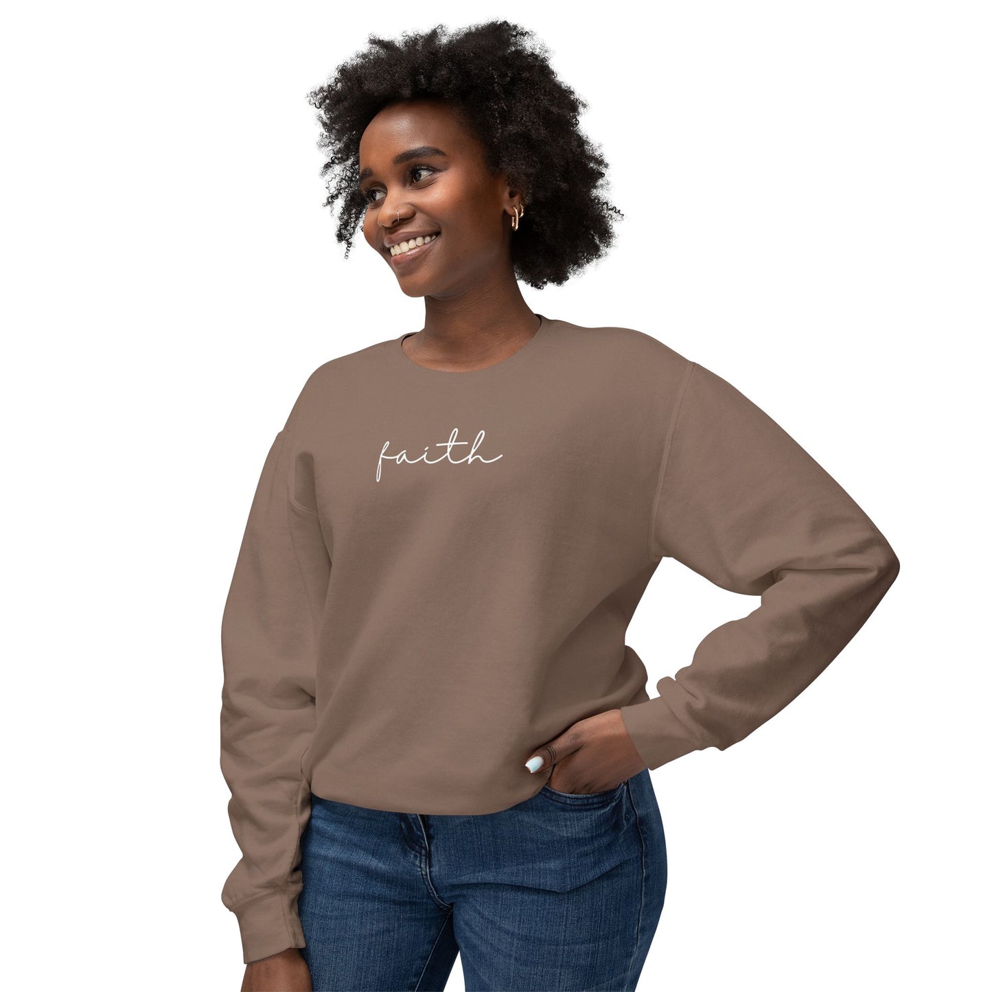 Faith Script Lightweight Sweatshirt