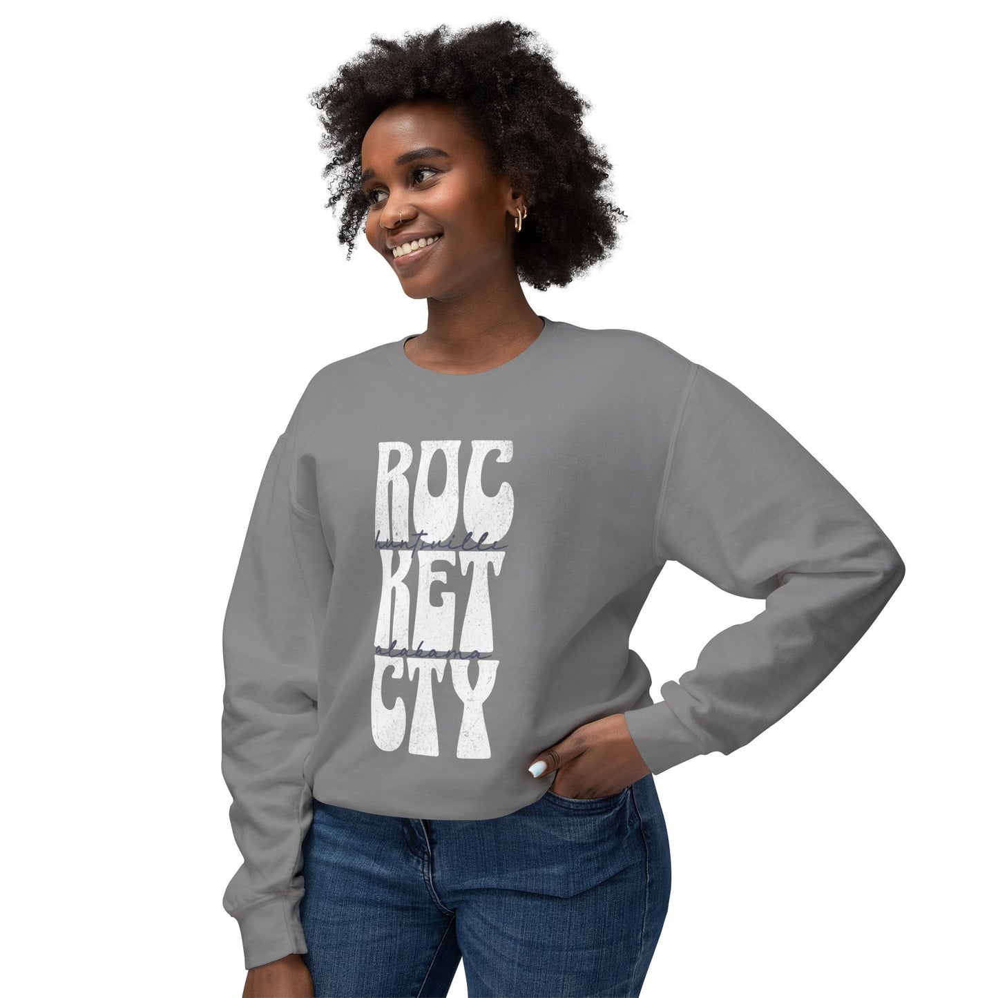 Rocket City Block Lettering Lightweight Sweatshirt