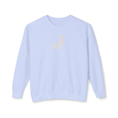 Dog Floral Silhouette Lightweight Sweatshirt