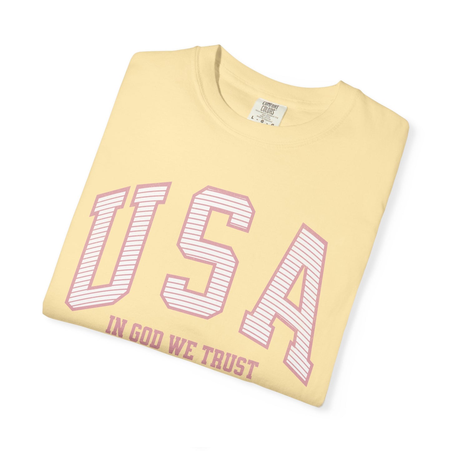 USA - In God We Trust - Distressed Stripe T-Shirt