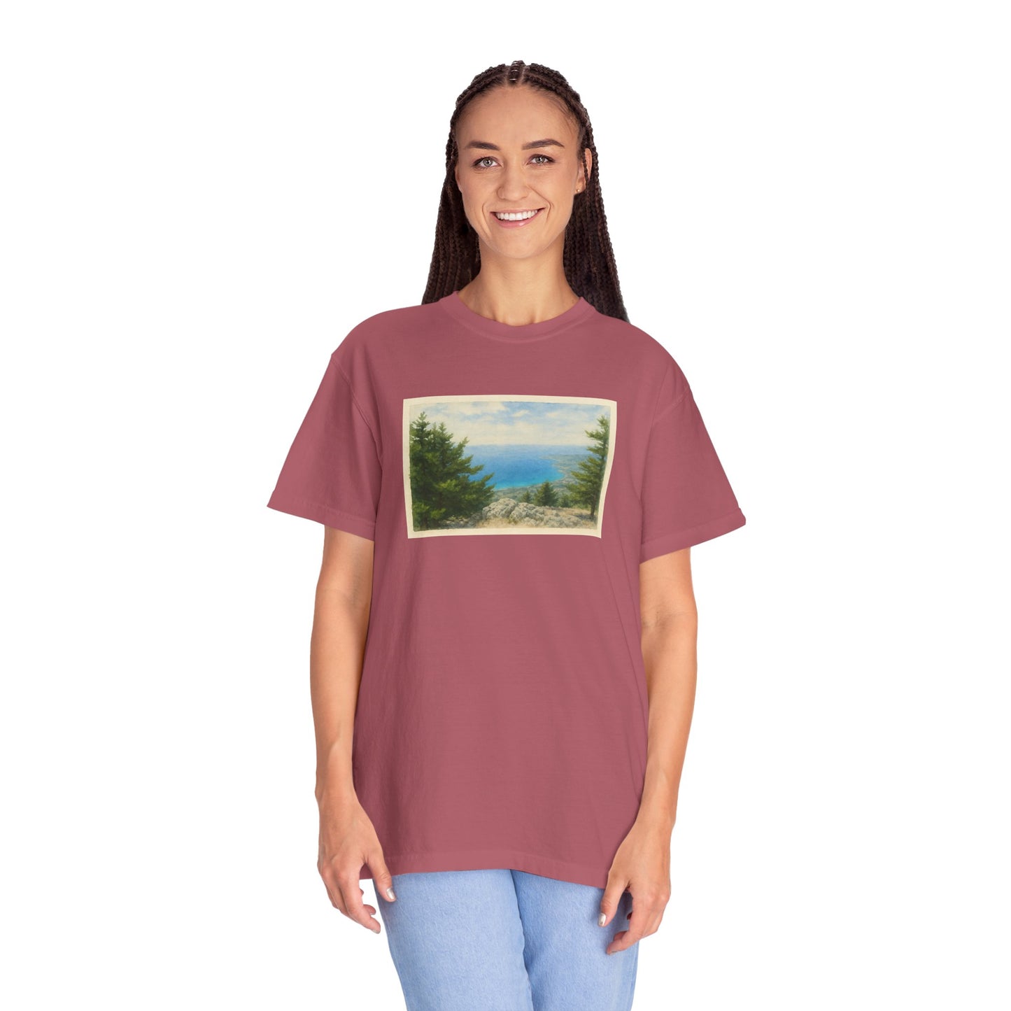 Greece Watercolor Graphic T-Shirt