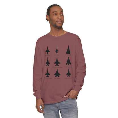United States Fighter Jets Graphic Long Sleeve Tee