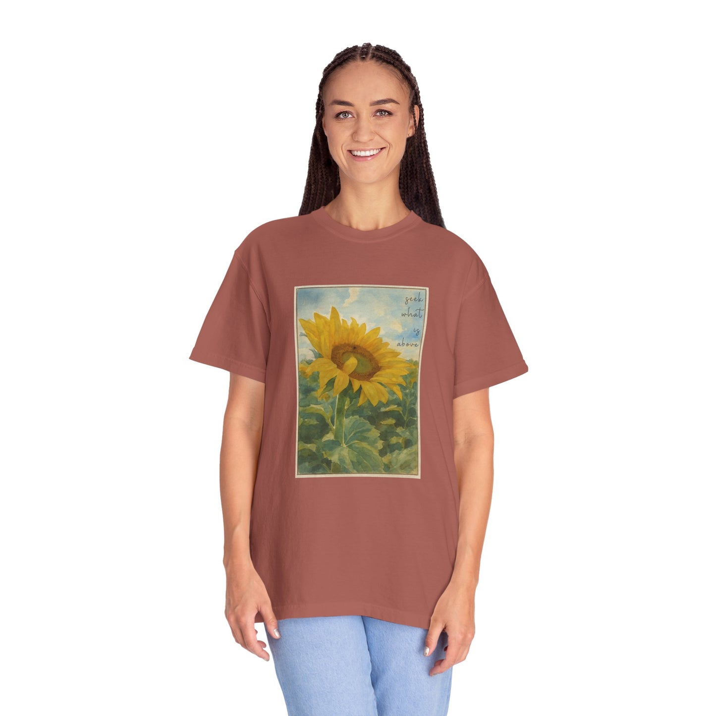 Sunflower (Seek what is Above) Watercolor T-Shirt