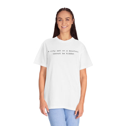 Matthew 5:14 - A City Set on a Mountain - Graphic T-Shirt
