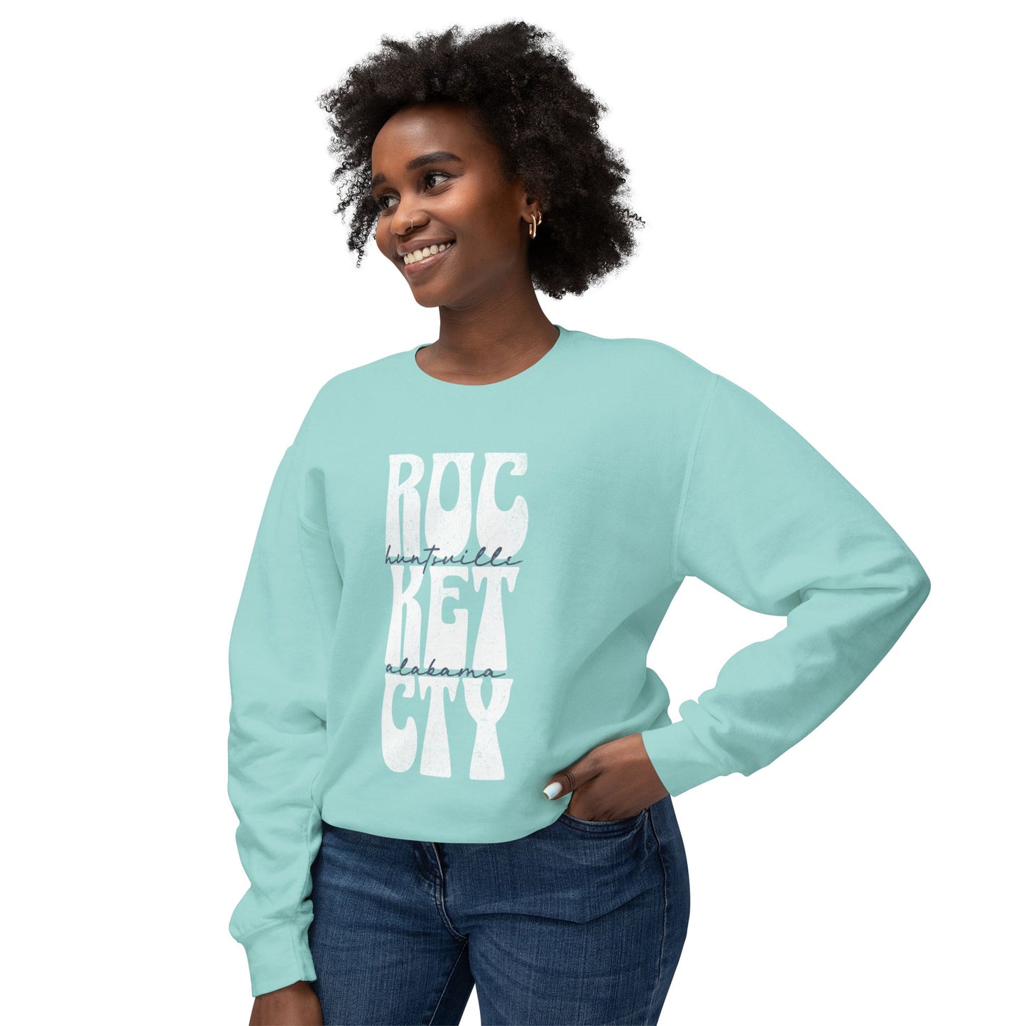 Rocket City Block Lettering Lightweight Sweatshirt