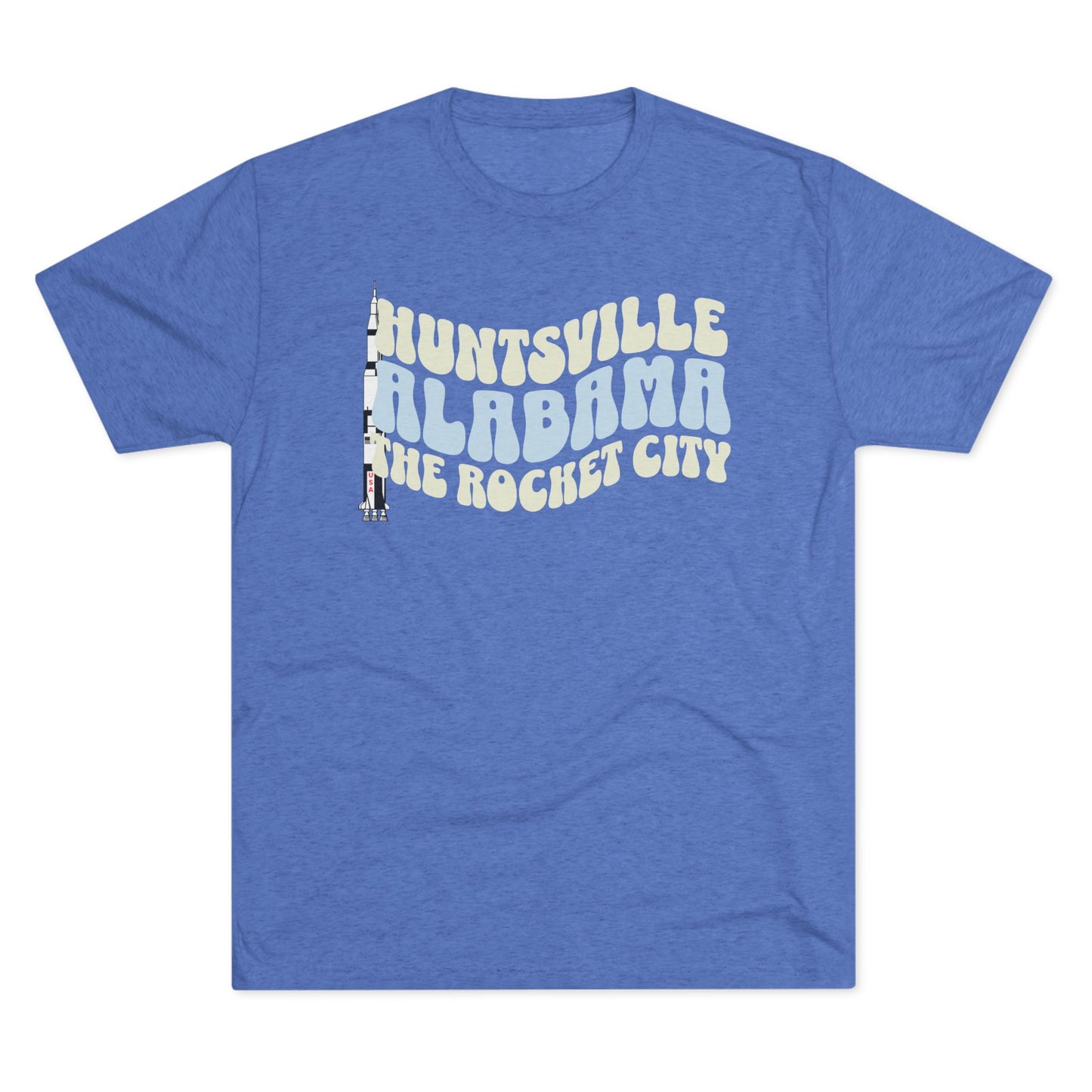 Huntsville AL Rocket City Wavy Font T-Shirt