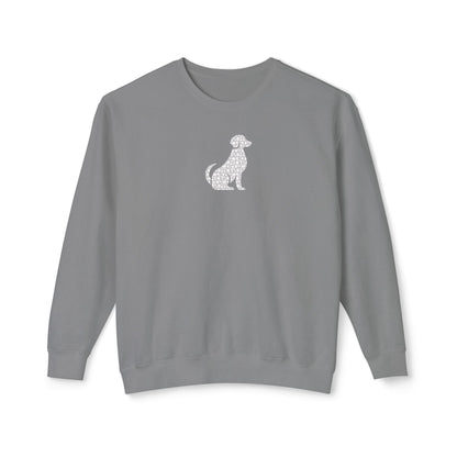 Dog Floral Silhouette Lightweight Sweatshirt
