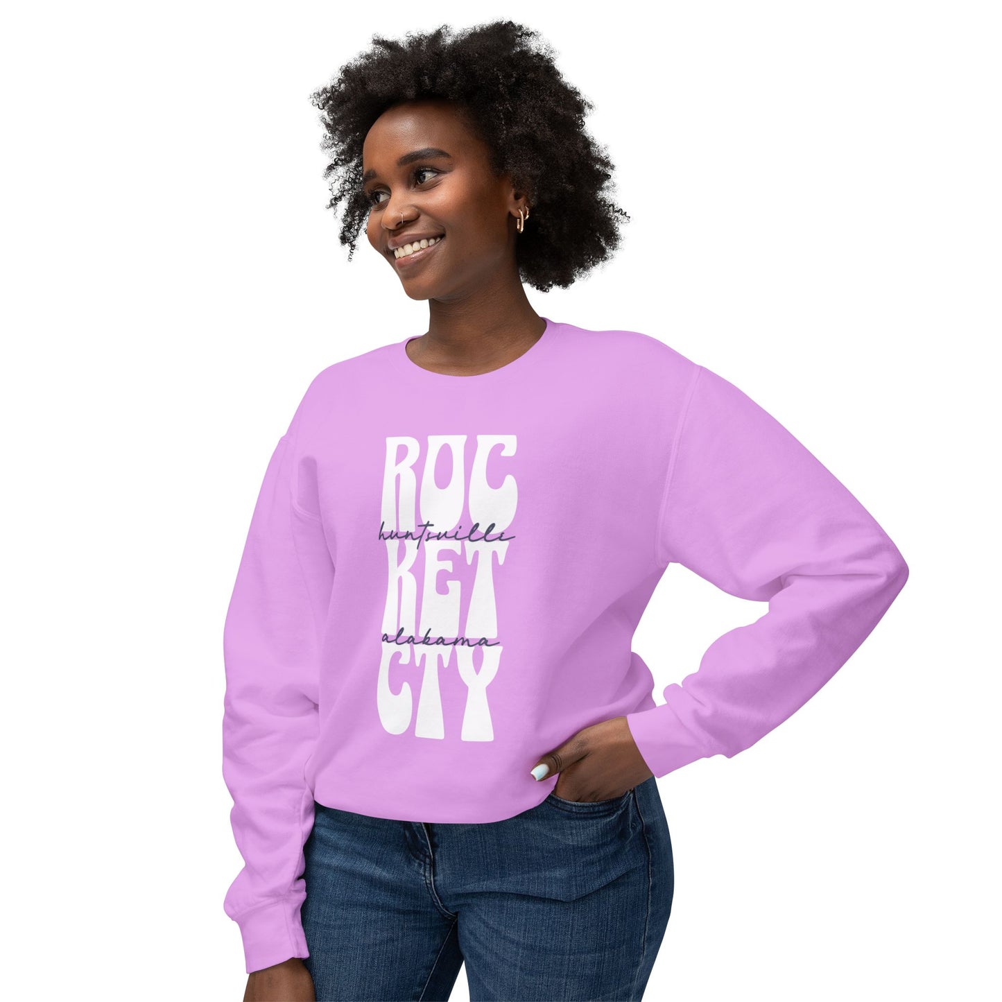 Rocket City Block Lettering Lightweight Sweatshirt