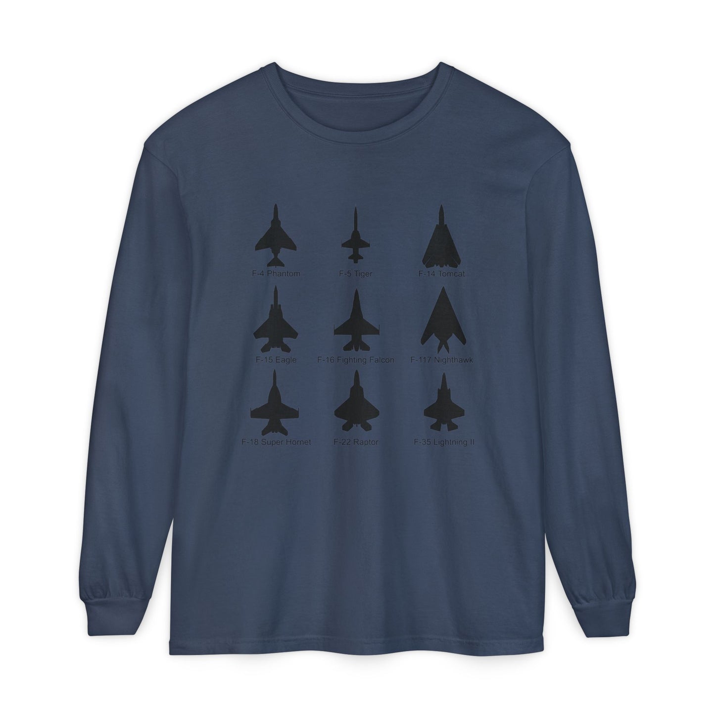 United States Fighter Jets Graphic Long Sleeve Tee