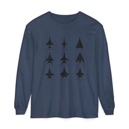 United States Fighter Jets Graphic Long Sleeve Tee