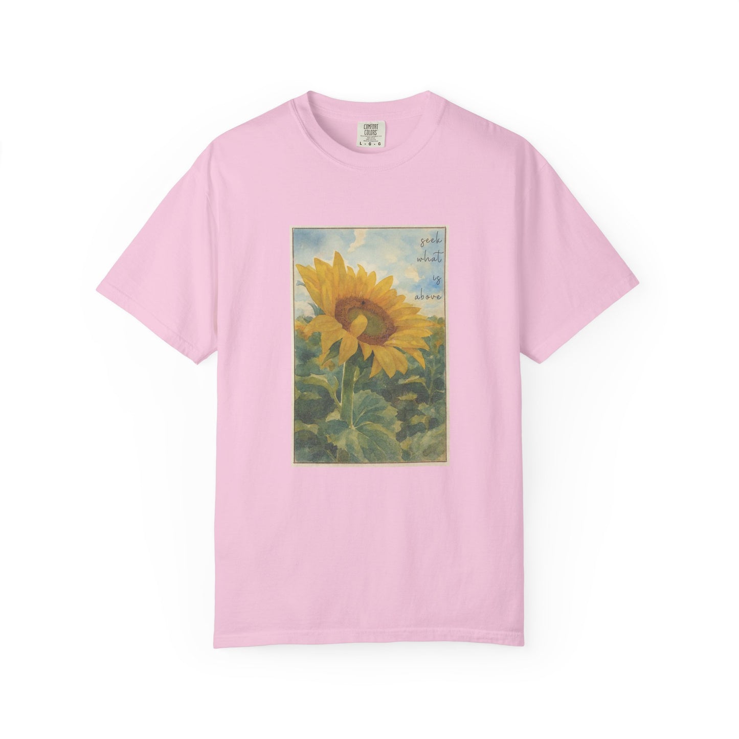 Sunflower (Seek what is Above) Watercolor T-Shirt