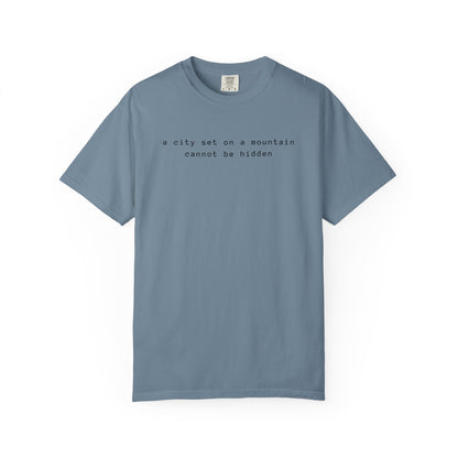 Matthew 5:14 - A City Set on a Mountain - Graphic T-Shirt