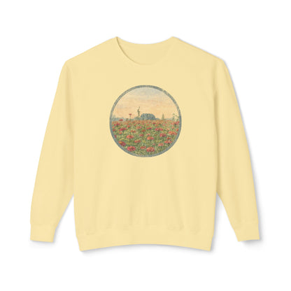Field of Zinnias Graphic Lightweight Sweatshirt