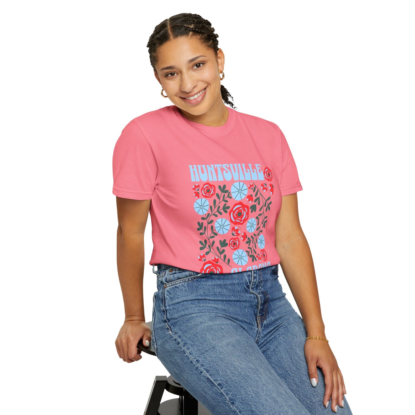 Floral Huntsville 100% Cotton T-Shirt