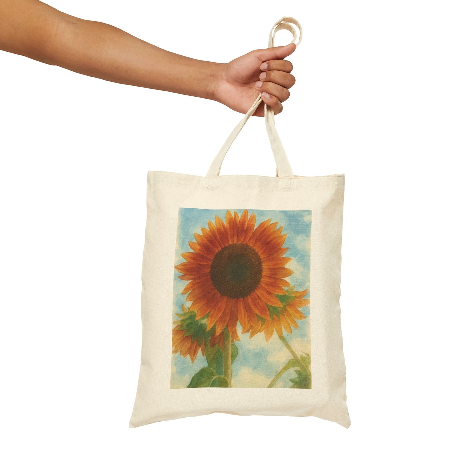 Sunflower (Bicolor) Watercolor Tote