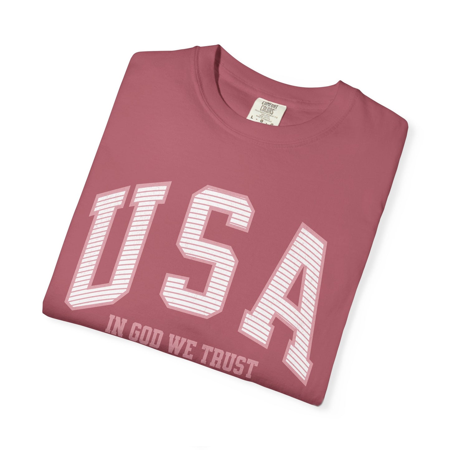 USA - In God We Trust - Distressed Stripe T-Shirt