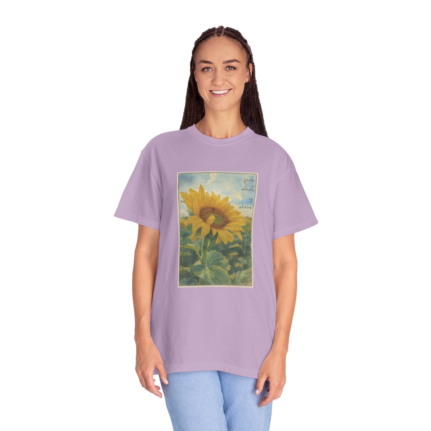 Sunflower (Seek what is Above) Watercolor T-Shirt