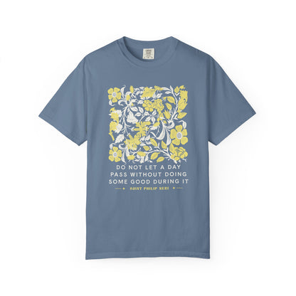 Saint Philip Neri Floral Graphic T-Shirt