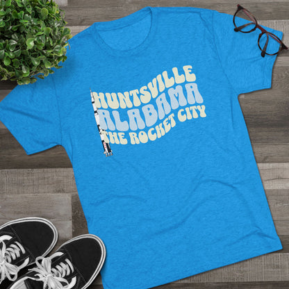 Huntsville AL Rocket City Wavy Font T-Shirt