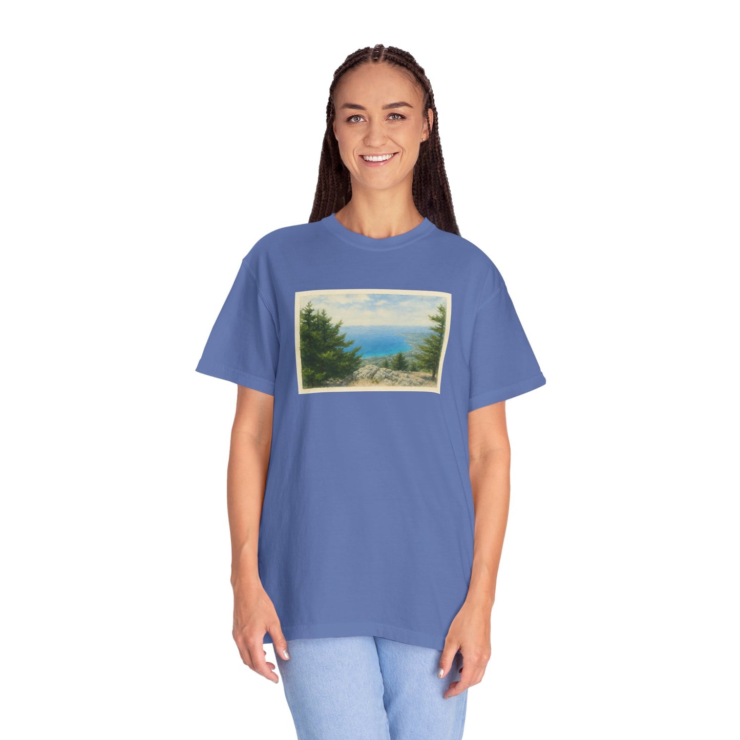 Greece Watercolor Graphic T-Shirt