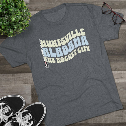 Huntsville AL Rocket City Wavy Font T-Shirt