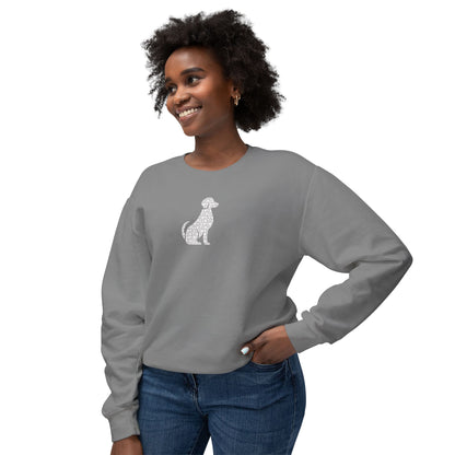 Dog Floral Silhouette Lightweight Sweatshirt