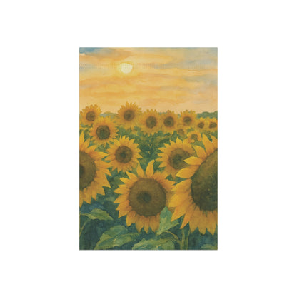 Sunflower Field at Sunset Outdoor Garden Flag