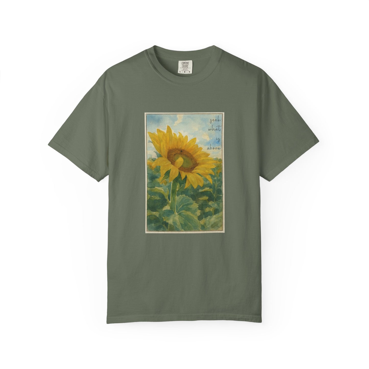 Sunflower (Seek what is Above) Watercolor T-Shirt