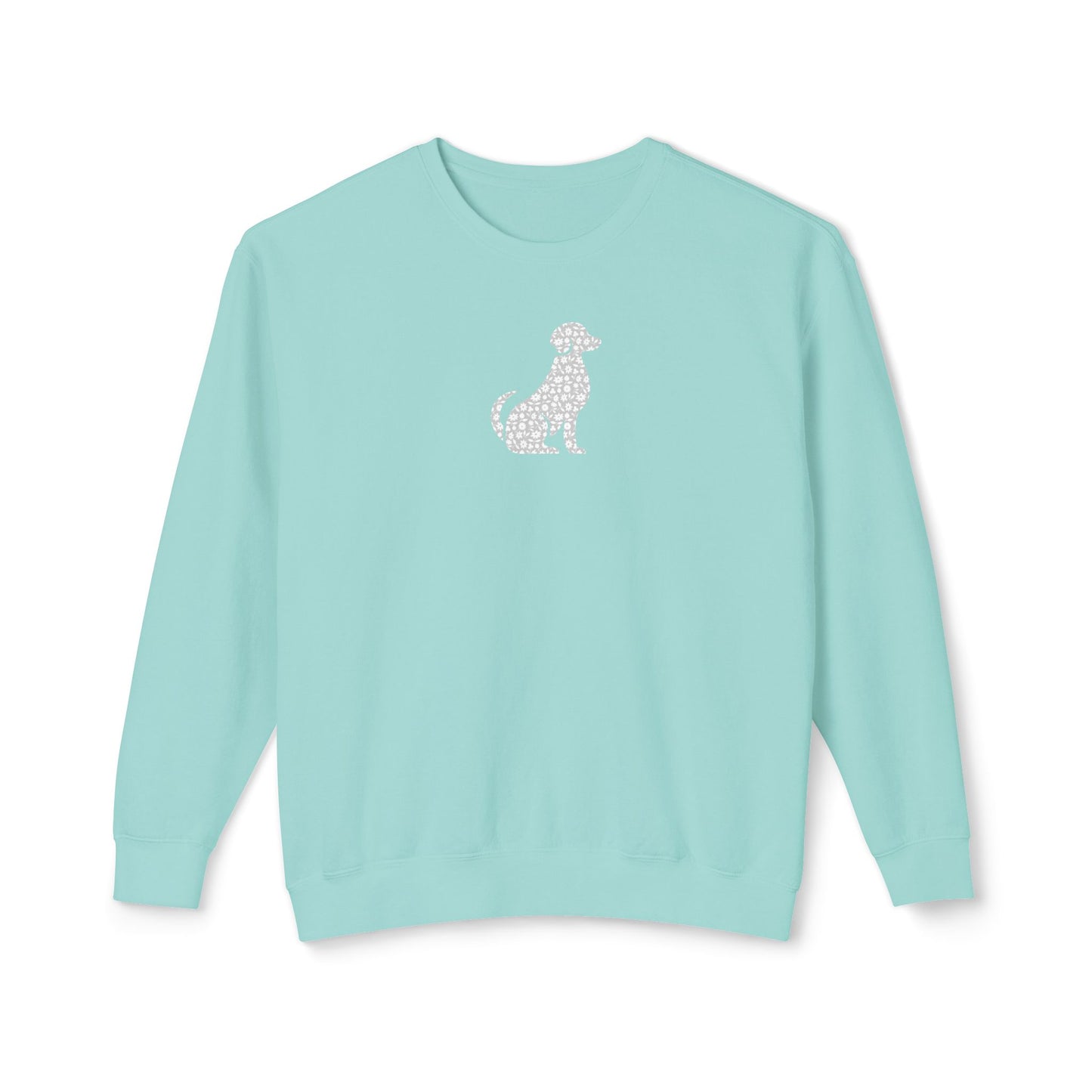 Dog Floral Silhouette Lightweight Sweatshirt