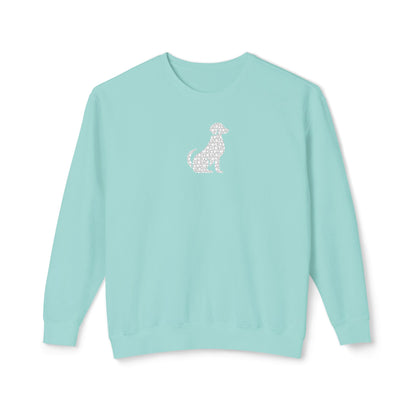 Dog Floral Silhouette Lightweight Sweatshirt